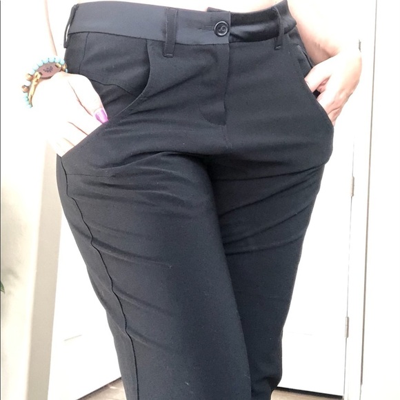 COTELAC tuxedo boyfriend black pants, no iron, size S/M(27) - Picture 3 of 16